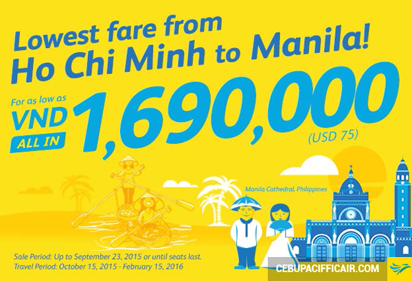Khuyến mãi Cebu Pacific bay đến thiên đường biển Manila